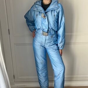 Vintage Blue Ski Suit